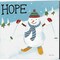 Snowman Snowday A by Farida Zaman 14" x 14" Canvas Wall Art (Set of 2)